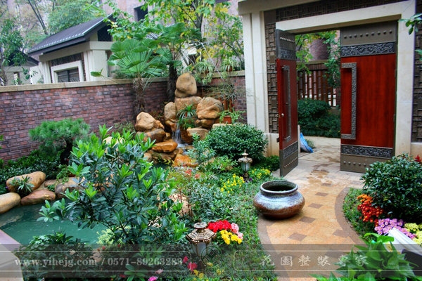 杭州和家園別墅小花園景觀設(shè)計｜排屋別墅花園景觀綠化設(shè)計